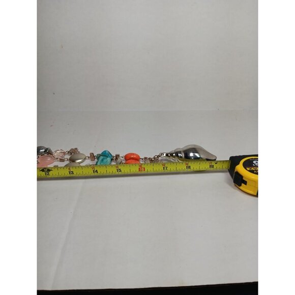 Statement Necklace Nautical Mermaid Gemstone Shell Fish Cruise Beachy Coastal - Picture 8 of 8